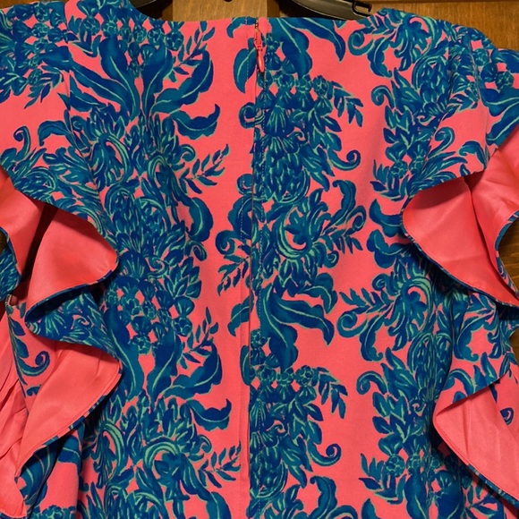 Lilly Pulitzer Pink and Blue Ruffle Dress - Picture 7 of 8